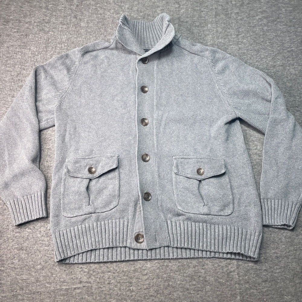 Gap Sweater Mens Large Jacket Button Up Shawl Collar Casual 2010 2000s Cardigan